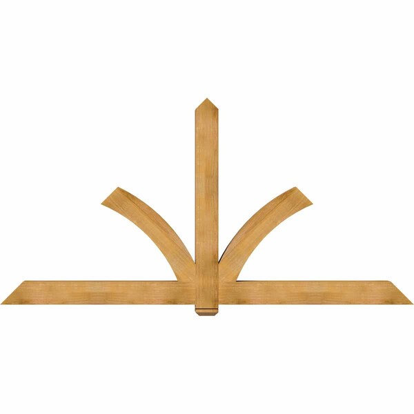 Ekena Millwork Redmond Rough Sawn Timber Gable Bracket, Western Red Cedar, 108"W x 54"H x 6"D x 6"F, 12/12 Pitch GBW108X54X0606RED00RWR - main